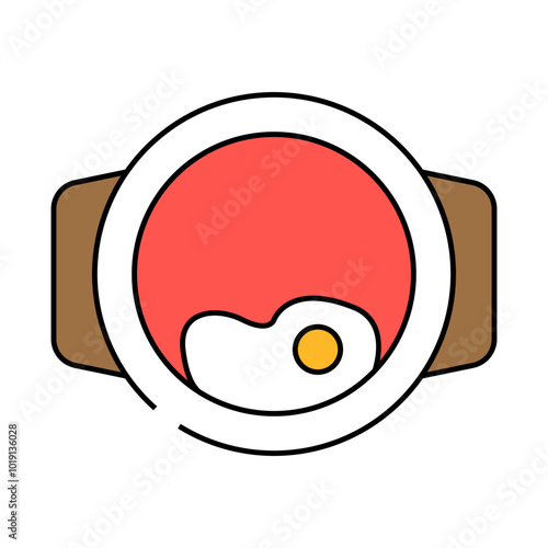 saksuka turkish cuisine line icon vector. saksuka turkish cuisine sign. isolated symbol illustration