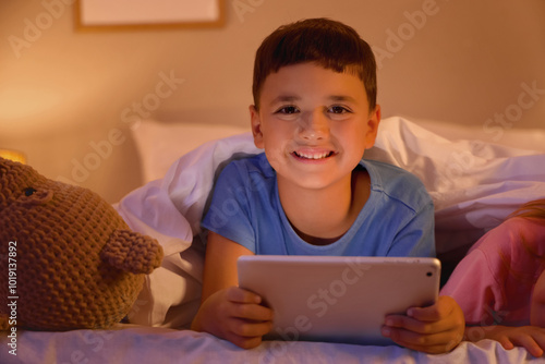 Cute happy little kids with...