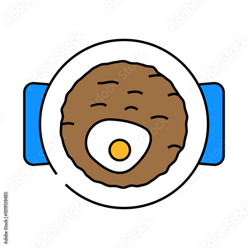 menemen turkish cuisine line icon vector. menemen turkish cuisine sign. isolated symbol illustration