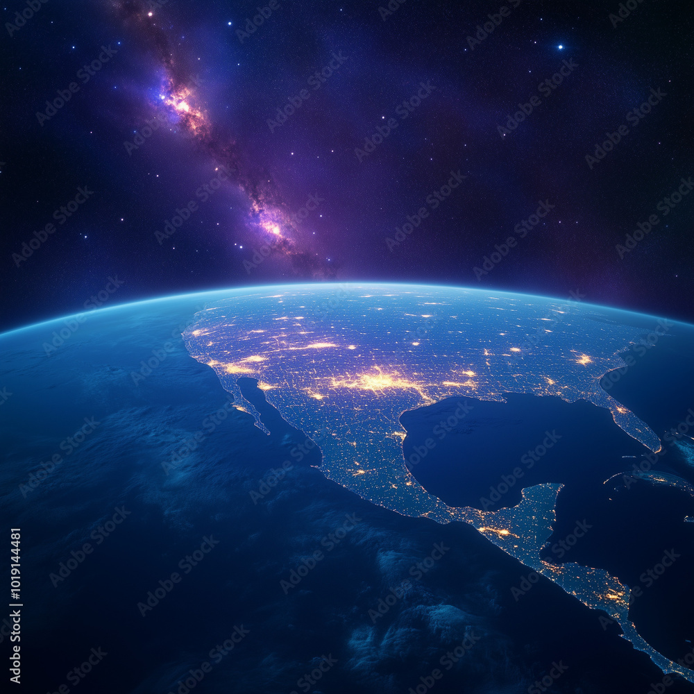 Luminous View of Earth from Space Over the Gulf of Mexico Luminous View of Earth from Space Over the Gulf of Mexico