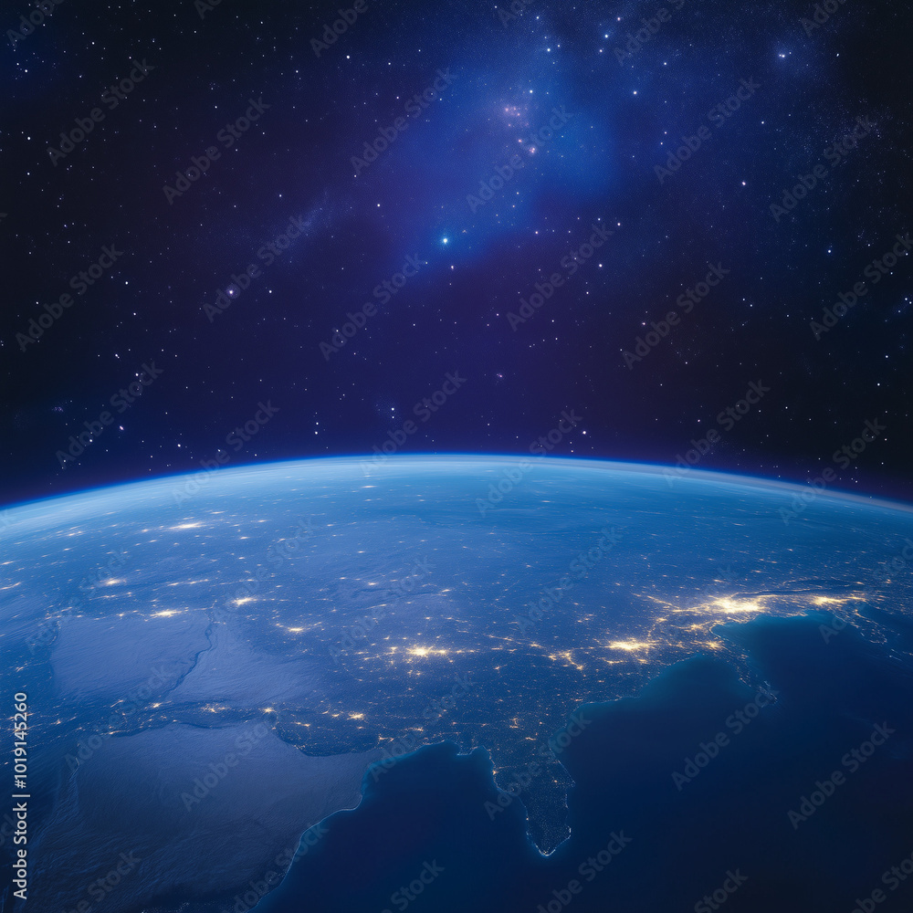 Sparkling Earth from Space Over the Persian Gulf: A Radiant Visual Experience Sparkling Earth from Space Over the Persian Gulf: A Radiant Visual Experience