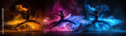 Ballet dance competitions and auditions, vibrant colors, dynamic poses, photography, graceful