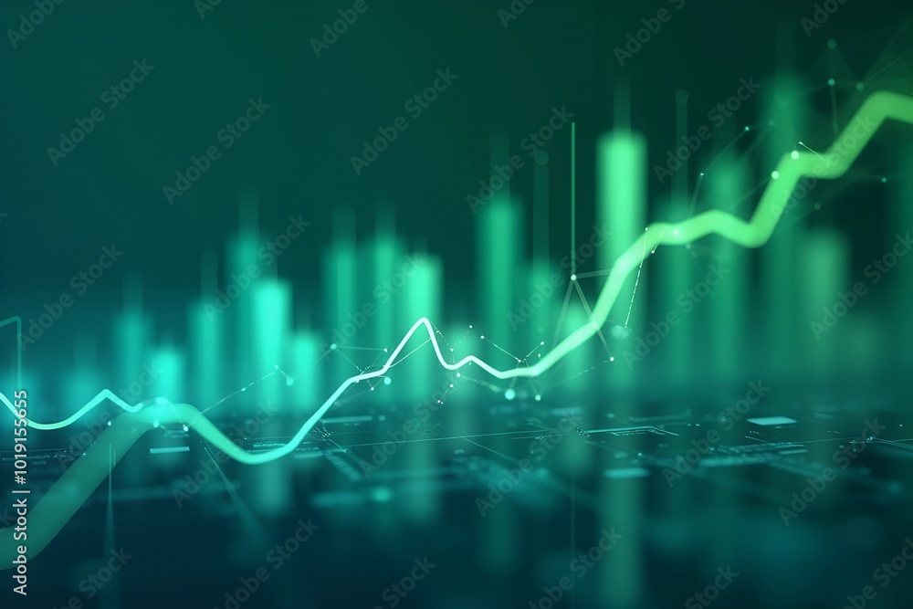 Minimalist Business Chart with Upward Trend Minimalist Business Chart with Upward Trend