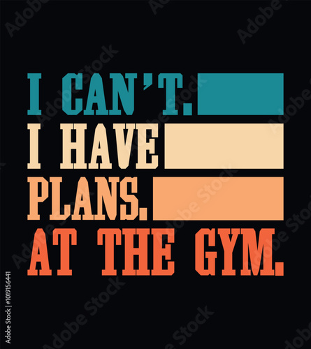 typography GYM T shirt Design