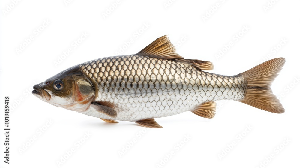 Animal of the sea, tarpon fish, isolated on a white background Animal of the sea, tarpon fish, isolated on a white background
