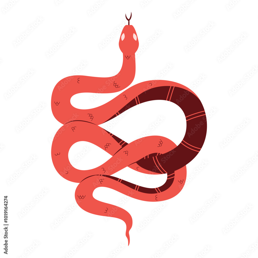 Obraz premium Vector Chinese New Year Snake Ornament Cartoon Illustration Isolated