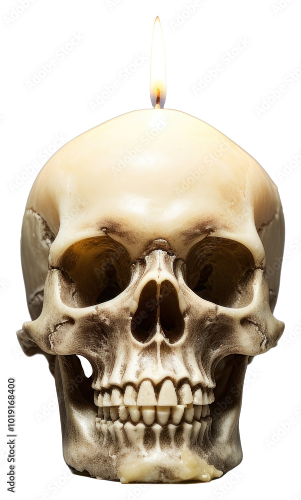 Fototapeta premium PNG Skull candle spirituality illuminated.
