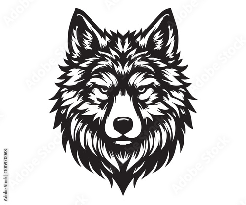 wolf head vector illustration