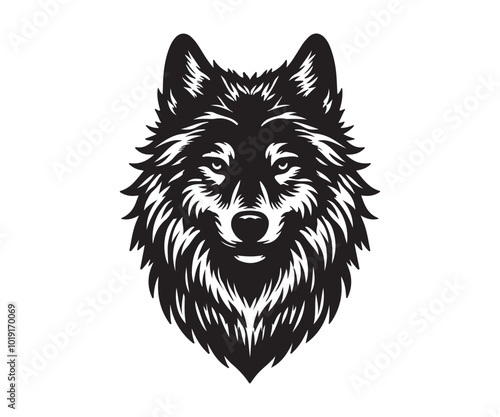 wolf head illustration
