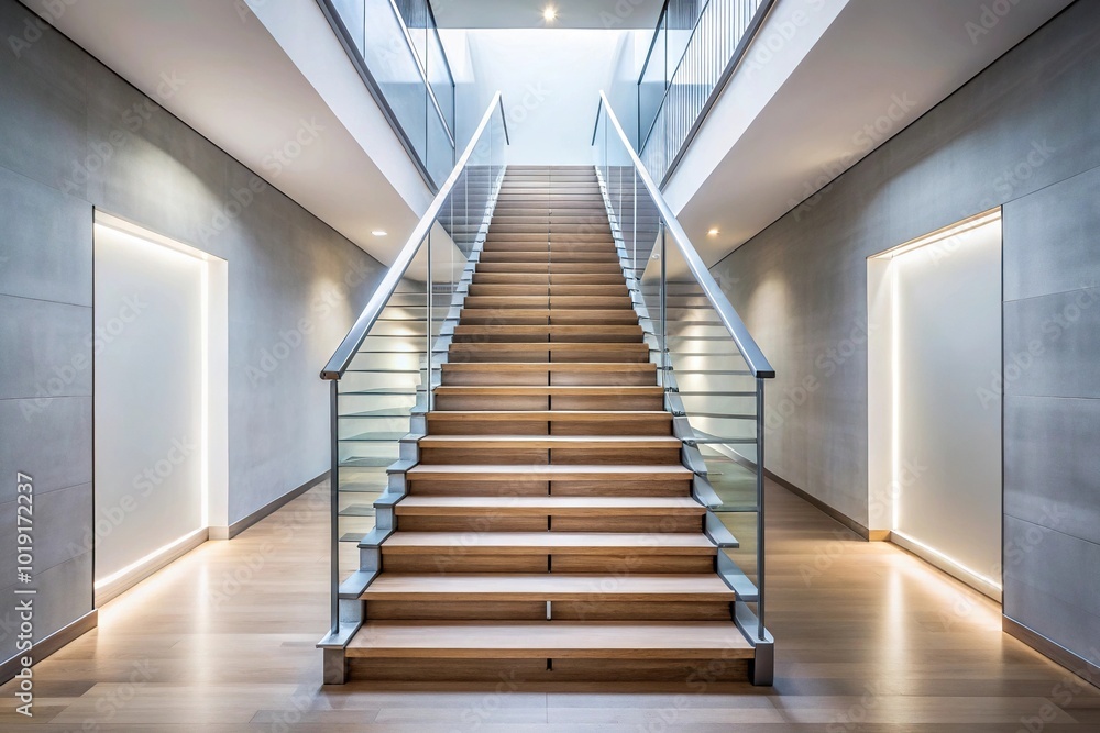 architectural staircase in the shade architectural staircase in the shade