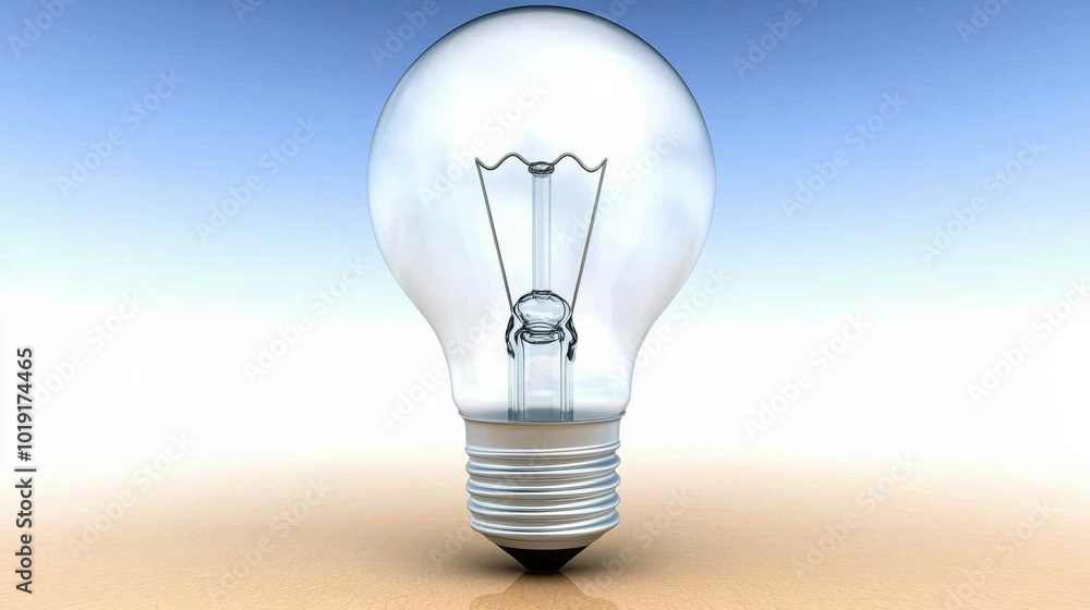 Light Bulb on a Minimalist Background Light Bulb on a Minimalist Background
