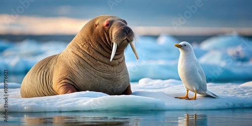 Arctic wildlife in action photo