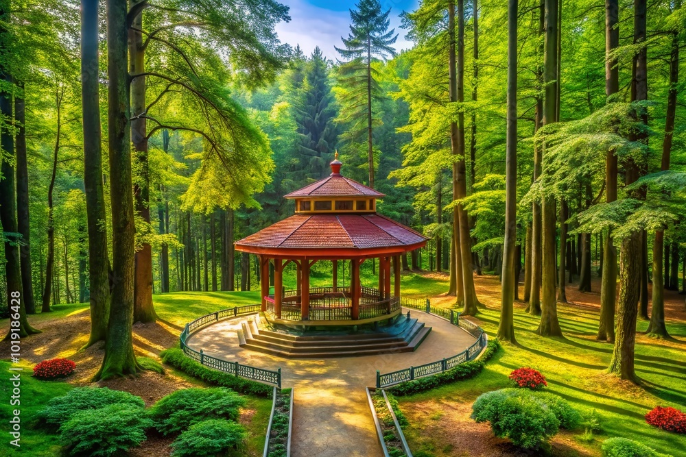 Mysterious Hoia Baciu Forest Rotunda Surrounded by Lush Greenery and Enigmatic Atmosphere Mysterious Hoia Baciu Forest Rotunda Surrounded by Lush Greenery and Enigmatic Atmosphere