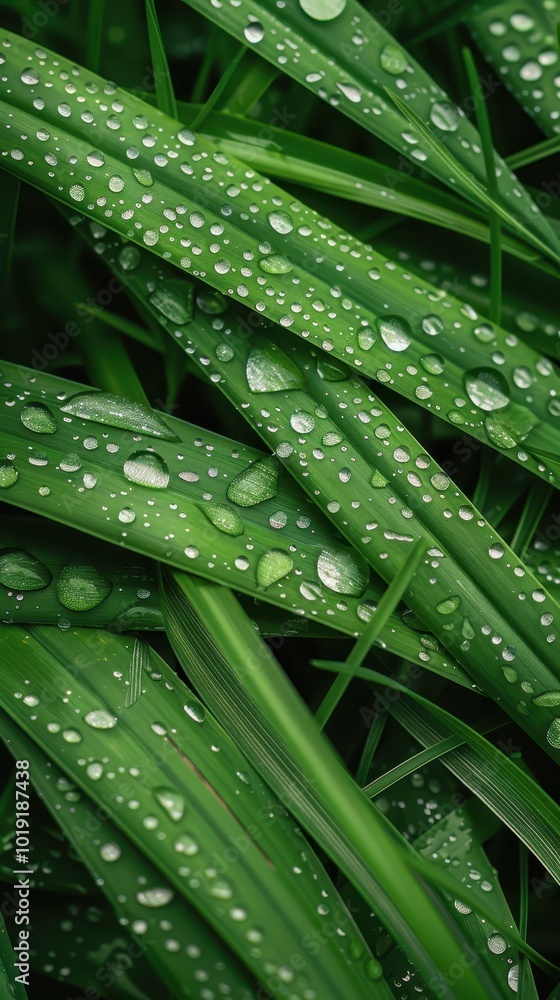 A close look at Cenchrus grass adorned with glistening water droplets in nature's lush setting A close look at Cenchrus grass adorned with glistening water droplets in nature's lush setting
