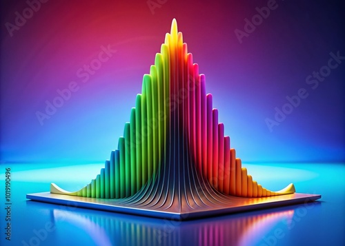 Normal Distribution Curve Illustration with Bell Shape Graph for Statistics and Data Analysis Concepts photo