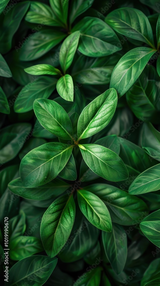 Close-up of vibrant green leaves creating a lush display in summer sunlight Close-up of vibrant green leaves creating a lush display in summer sunlight