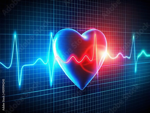 Pathologic Q Wave in Electrocardiogram Analysis Highlighting Potential Heart Disease Indicators photo