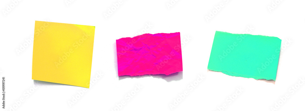 Set of ripped paper on white background. Set of ripped paper on white background.