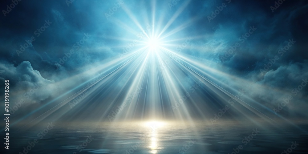 Abstract background with light beam on misty backdrop reflected Abstract background with light beam on misty backdrop reflected