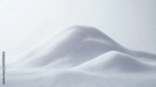 allulose, d-allulose, d-psicose, rare sugar concept image: front view, a mound of powdered sugar placed in the center of a white, sterile background photo