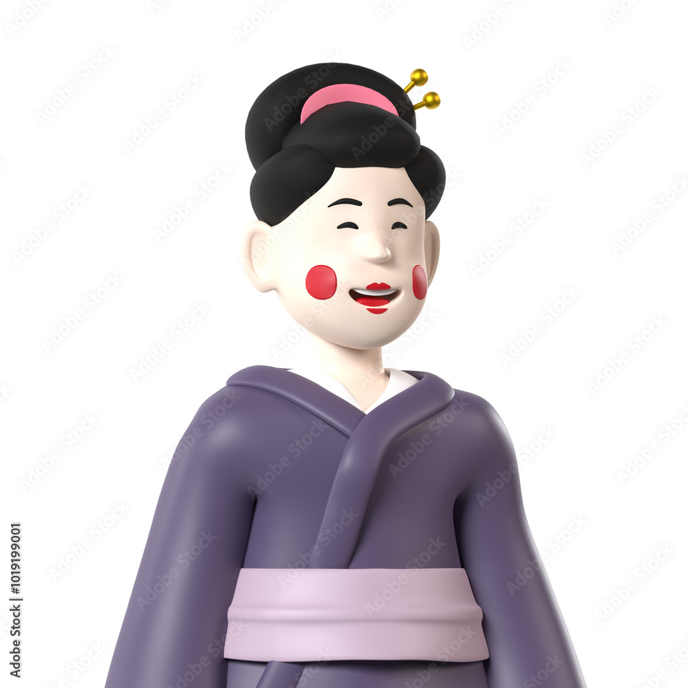 Geisha Character Cosplay costume 3D Avatar Geisha Character Cosplay costume 3D Avatar