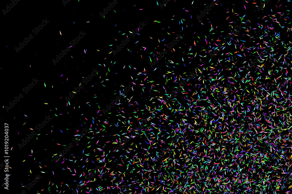 Colorful flying particles abstract background wallpaper
