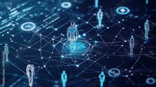 This conceptual image of a connected health network illustrates the powerful synergy between telemedicine and smart health technologies, creating a seamless platform for patient ca