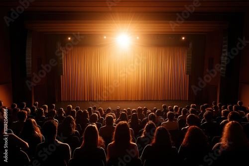 Wallpaper Mural Audience waiting for performance at theater Torontodigital.ca