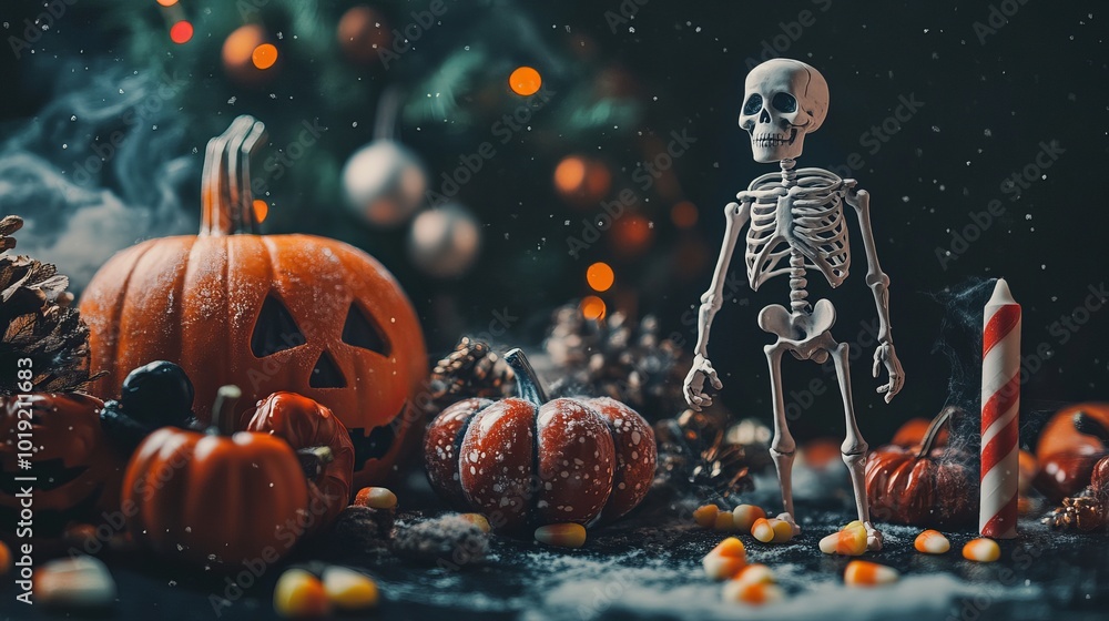 Naklejka premium Halloween concept background