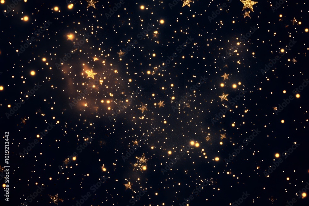 Golden Stars on a Black Canvas Golden Stars on a Black Canvas