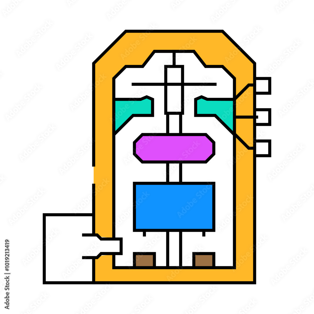 Obraz premium flywheel storage energy line icon vector. flywheel storage energy sign. isolated symbol illustration