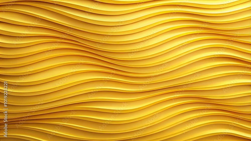 Abstract background with wavy yellow paper strips Abstract background with wavy yellow paper strips