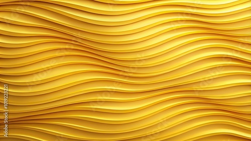 Abstract background with wavy yellow paper strips