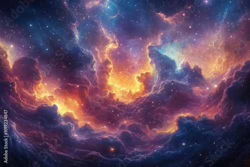 psychedelic space travel scene with swirling galaxies and vibrant nebulae capturing the imagination as explorers journey through a kaleidoscope of colors in a limitless universe