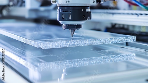 Acrylic sheet cutting machine flatbed cnc machine working