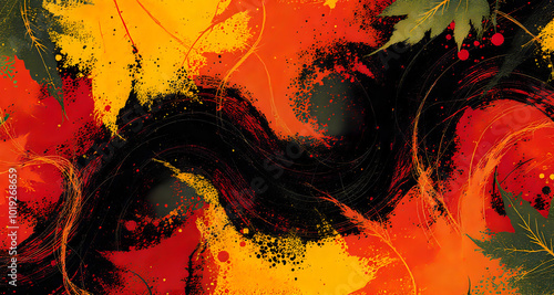 red and yellow watercolor abstract background