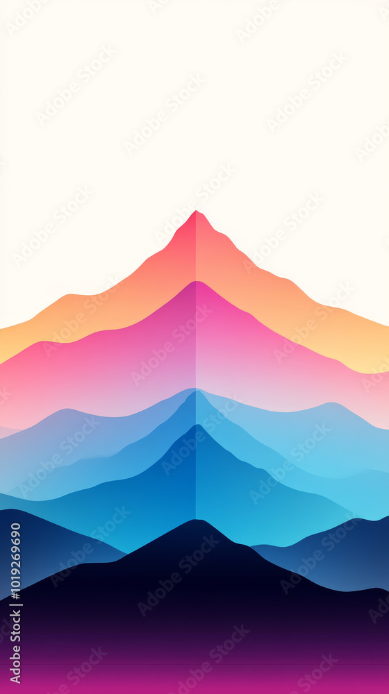 Abstract mountain landscape with vibrant colors. Abstract mountain landscape with vibrant colors.