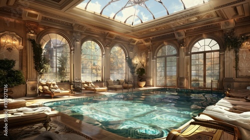 Luxurious Indoor Pool with Elegant Architecture