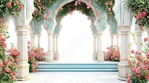 Royal Mughal Garden Frame Designs for Classic Artwork Presentations – Perfect for Any Occasion
