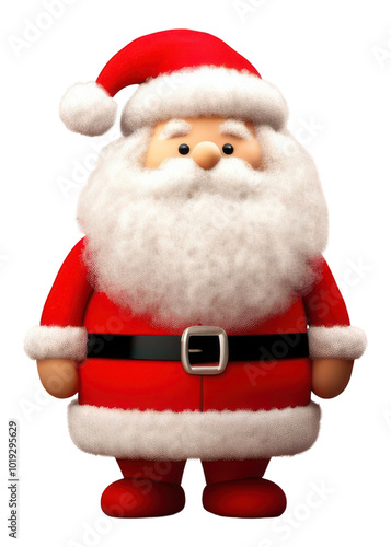 PNG Santa full body toy anthropomorphic representation.