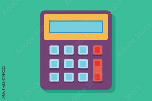 Beautiful calculator vector art illustration 