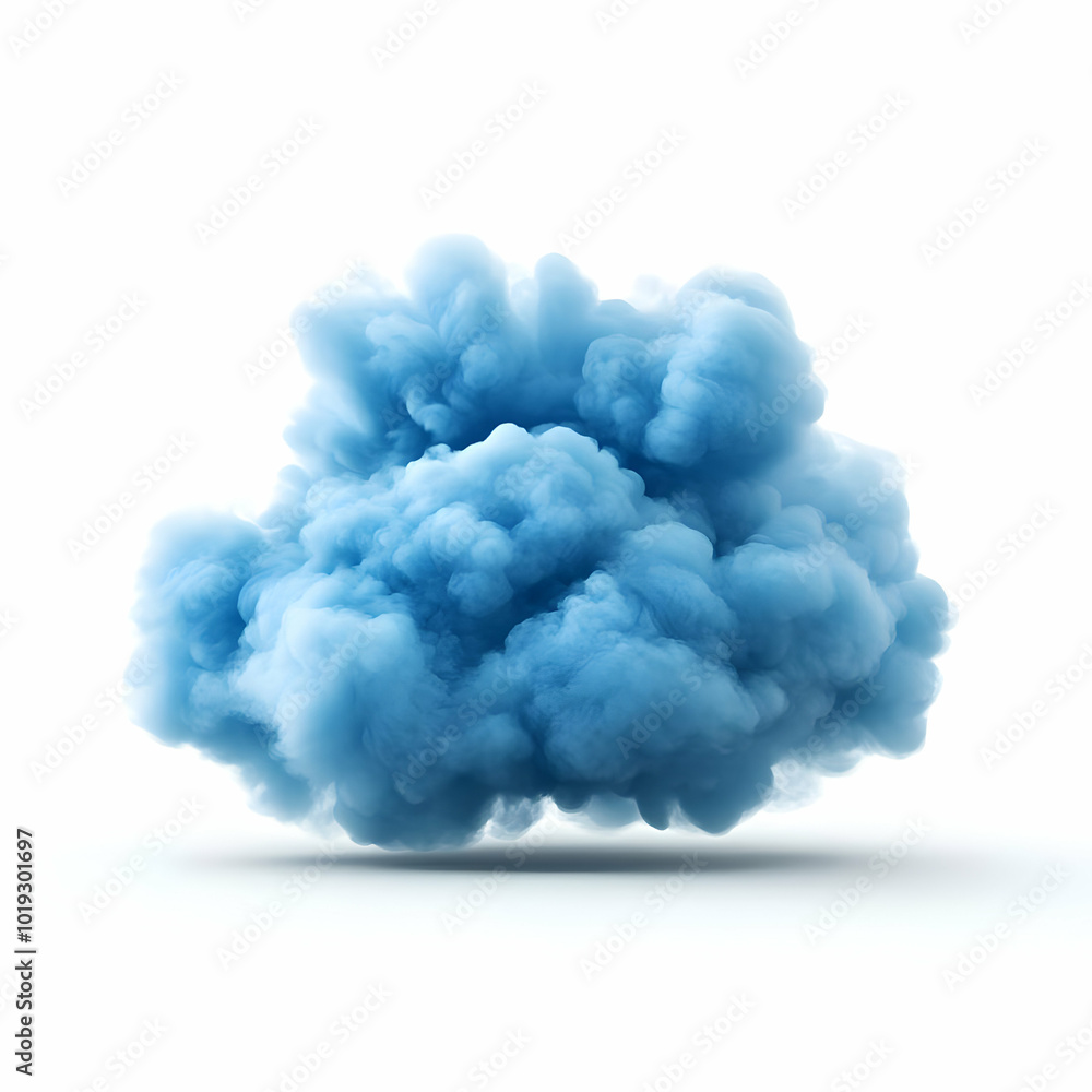 A soft, fluffy blue smoke cloud on a white isolated background, creating a calming and dreamy atmosphere. A soft, fluffy blue smoke cloud on a white isolated background, creating a calming and dreamy atmosphere.