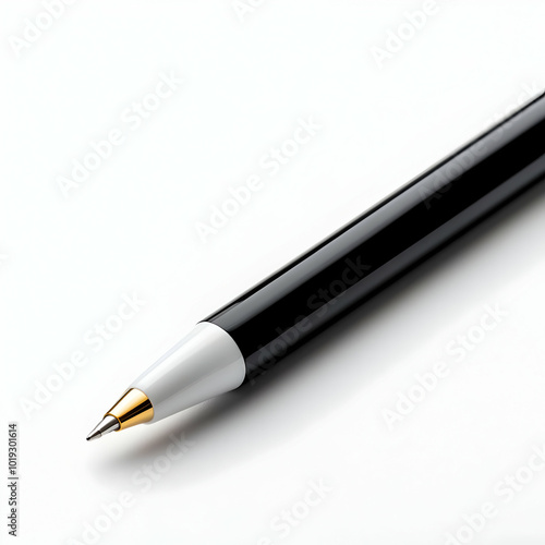 Wallpaper Mural A sleek black pen with a golden tip on a white background, ideal for branding and creative projects. Torontodigital.ca