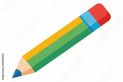 Beautiful pencil vector art illustration