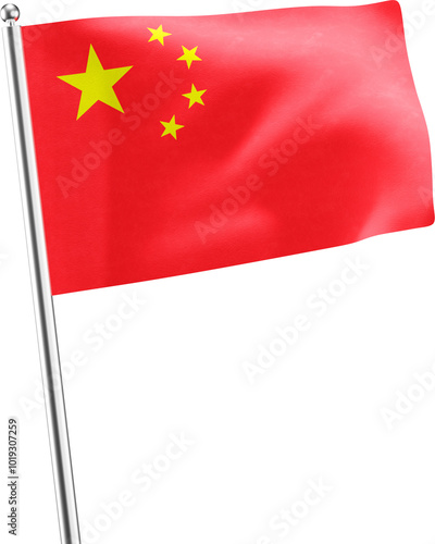 China realistic 3D flag render