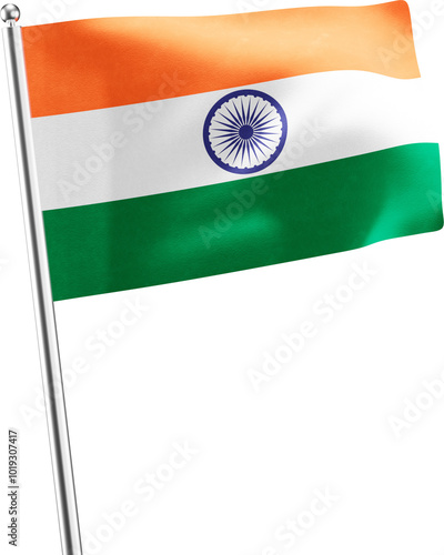 India realistic 3D flag render