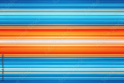 Vibrant horizontal stripes seamlessly transition from warm orange to cool blue hues, evoking a sense of dynamic movement and energetic visual flow. photo