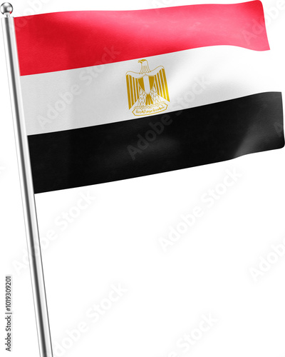 Egypt realistic 3D flag render