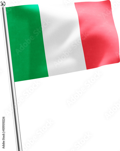 Italy realistic 3D flag render