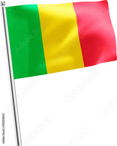 Mali realistic 3d flag render